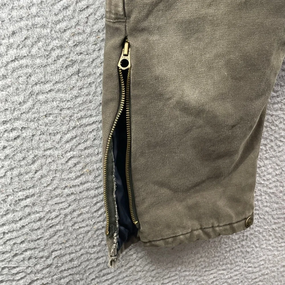 Berne Insulated Bib Overalls Kids XS Olive Drab Quilted Lined Duck Canvas Linned